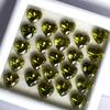 Natural Green Sapphire Loose Gemstone 51 Pcs Lot Heart Shape 6x6 Size September Birthday Birthstone