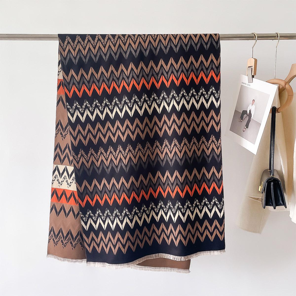 

Зимний женский толстый шарф-палантин, роскошный дизайн, двусторонний кашемировый, теплый, шаль, длинная пашмина, эшарп, шейный платок, буфанда 66X186cm