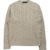 Polo Ensfarget Rundhals Strikket Genser Herre genser Beige 710965867-001