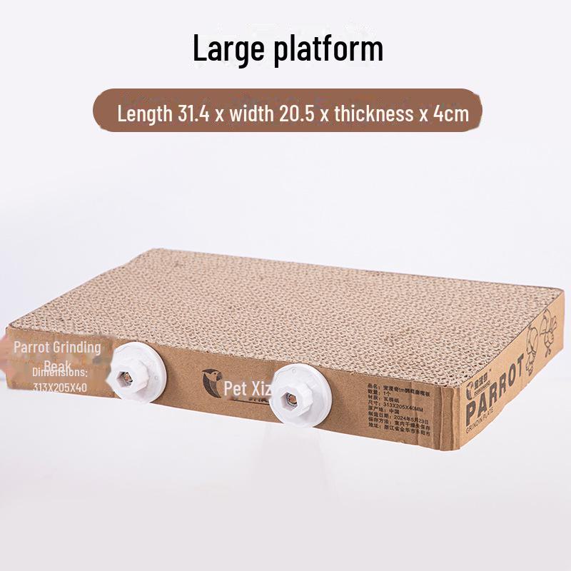 

Игрушка-попугай: Многослойные насесты из картона «Тигровая шкура» и шлифовальная палка для клеток