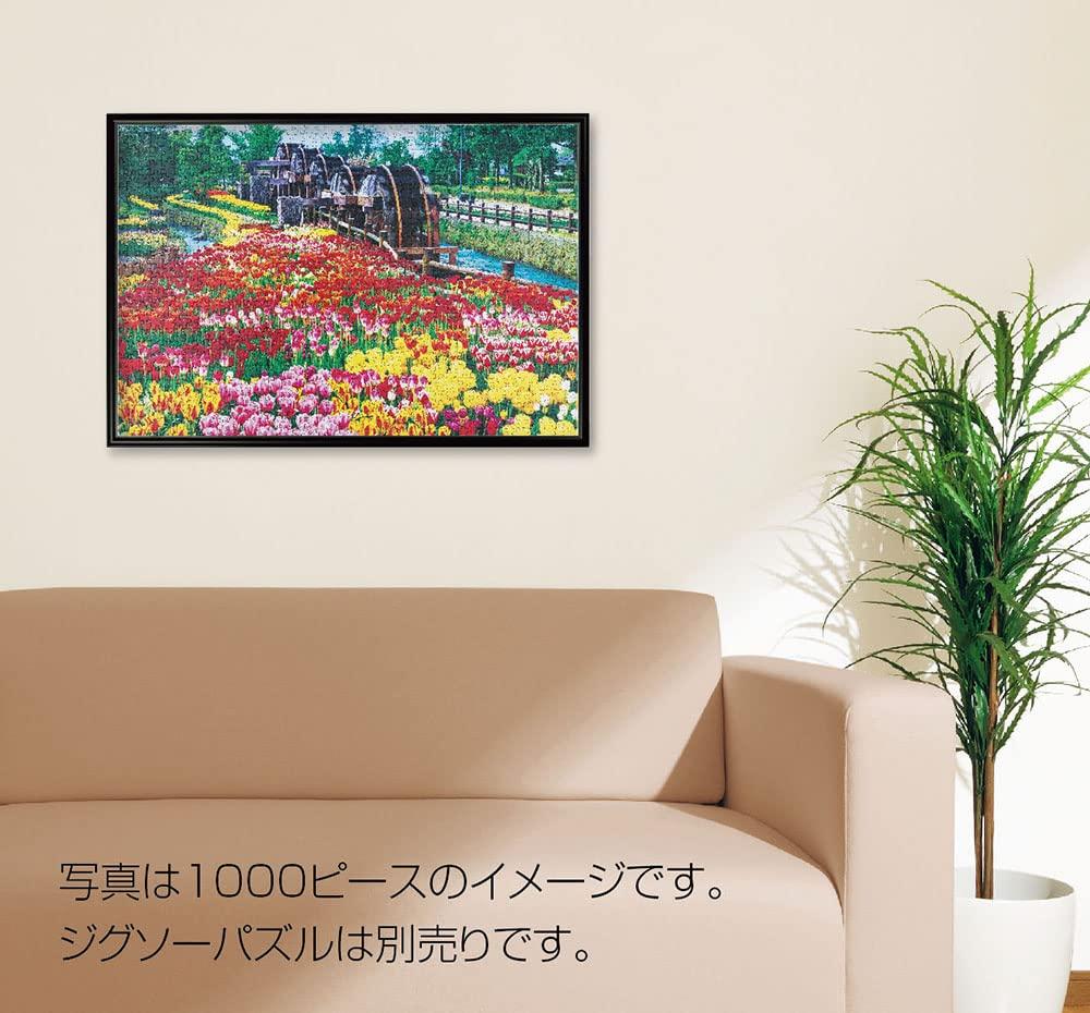 BEVERLY in hanging string Aluminum puzzle frame Black x 75 Flush panel UV cut specification No tools required Lightweight Picture frame Made in Japan