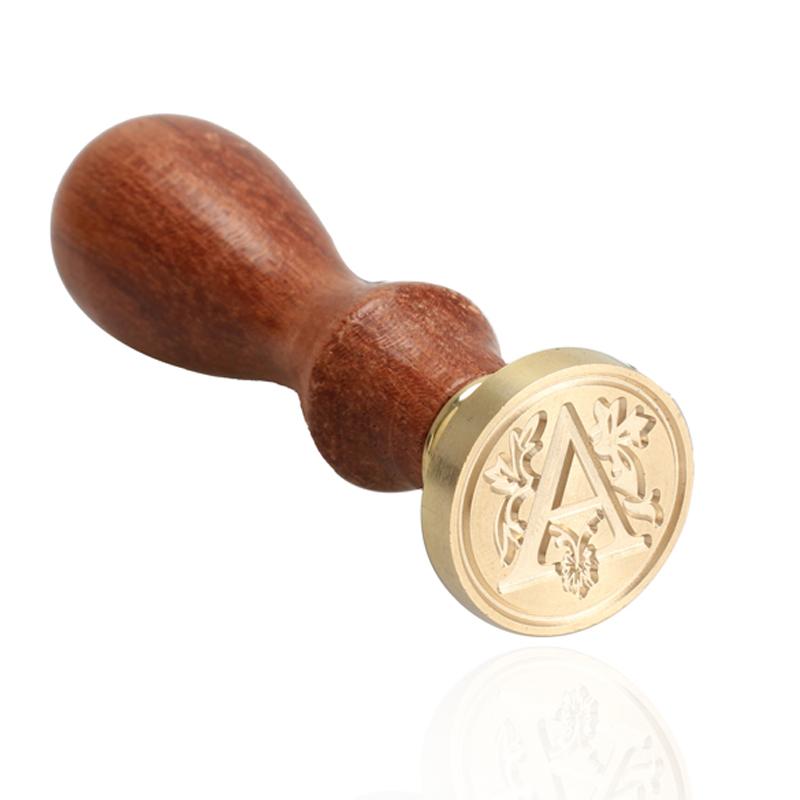 Vintage Wax Seal Stamp Classic A-Z Retro Seals Wooden Stamps Alphabet Craft 26 Letter Sealing Wax Home Decor Dropshipping
