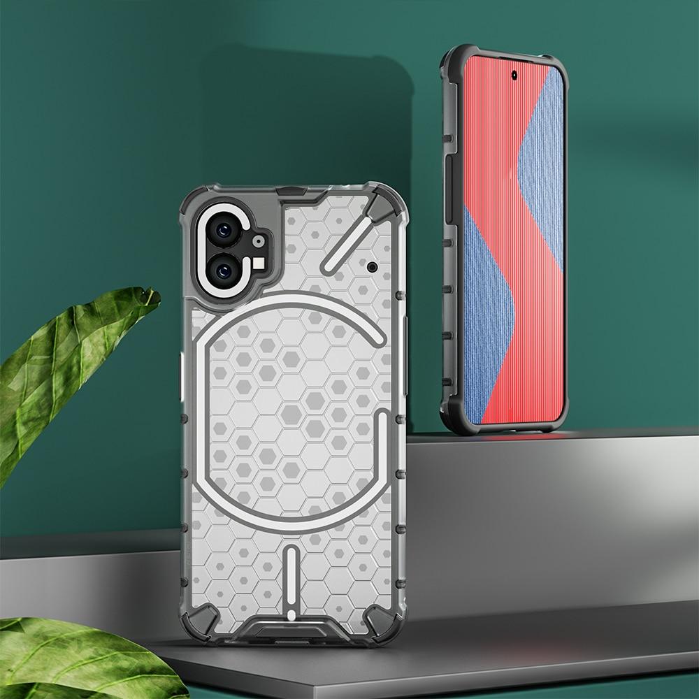 

KEYSION Shockproof Armor Case for Nothing Phone One 1 Soft Silicone+PC Прозора задня кришка Phone Honeycomb for Nothing Phone1 for Nothing Phone 1 чистий