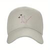 Cat And Butterfly Baseball Cap Minimalist Graphic Adjustable Polyester Sun Hat for Unisex