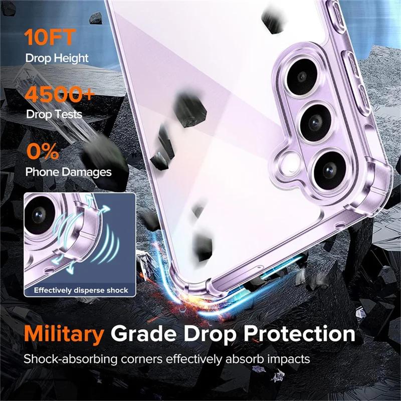 Anti-Knock Soft Clear TPU Silicone Phone Cover Case for Samsung Galaxy S24 S24+ S24 FE S25 S25+ S25 Ultra