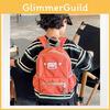 Simple Solid Color Letter Decoration Children Backpack With Pocket Multi