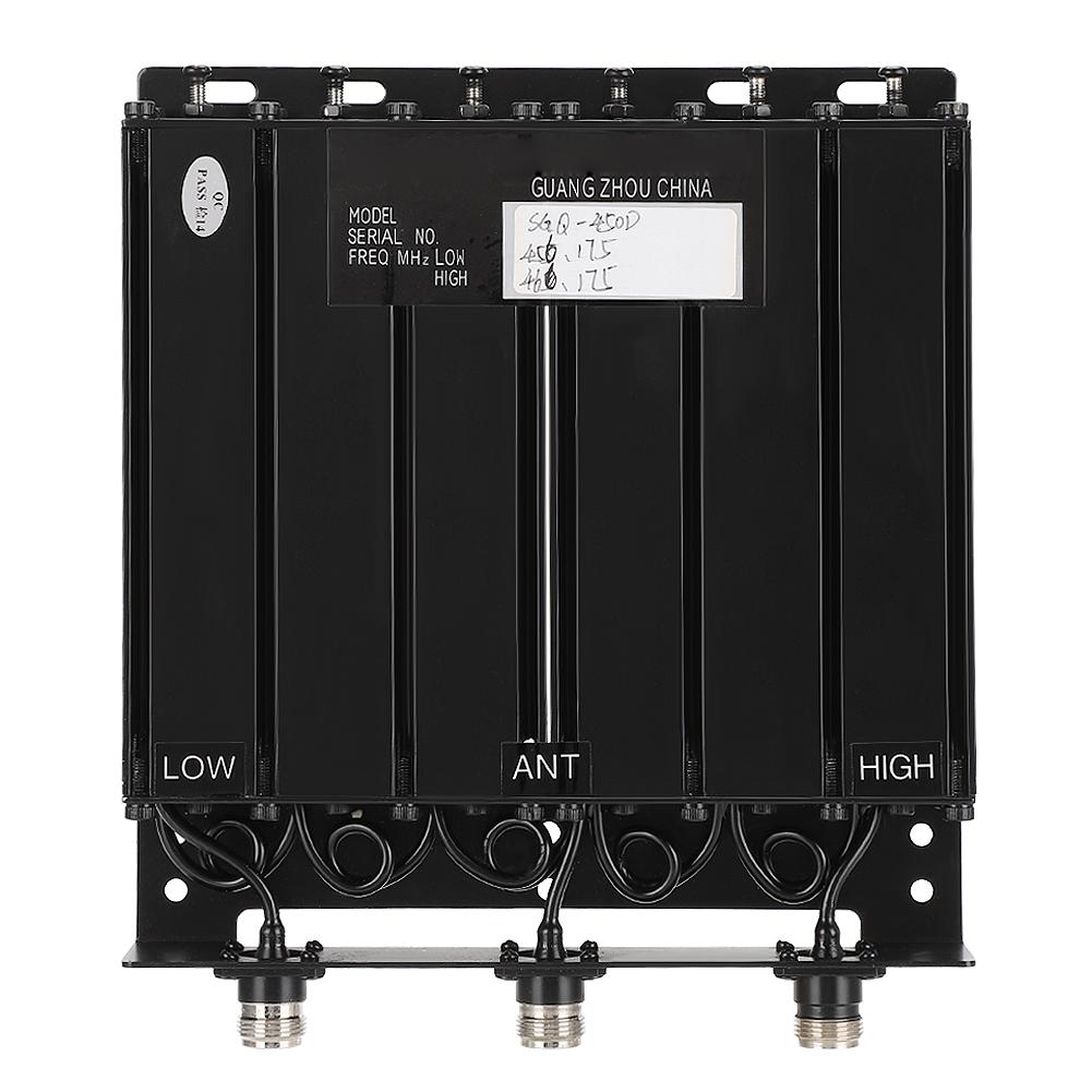50W 6 Cavity UHF Portable Duplexer with Multiple Stop Band Filters (TX: 456.175 RX: 466.175)
