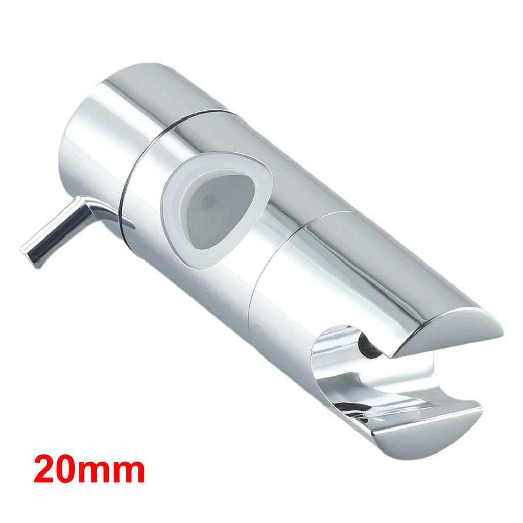 1pc Shower Head Holder Adjustable 19-25mm Chrome Shower Head Holder Riser Bathroom Rail Bracket Slider For Home Bathroom