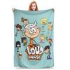 L-Loud Houses Family Cartoon Blankets Comedy Lincoln Loud Fuzzy Awesome Warm Throw Blanket for Bedspread Spring Autumn Office