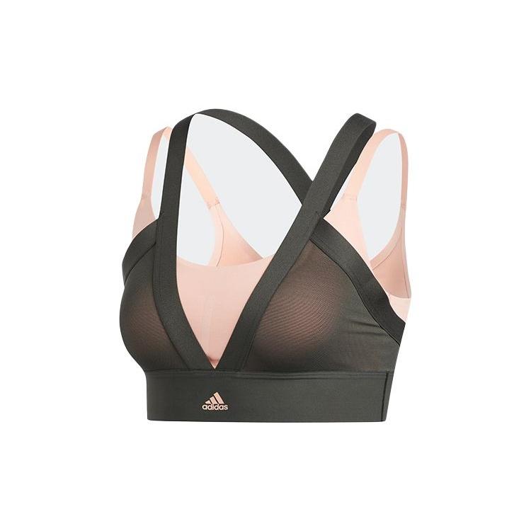 (WMNS) adidas All Me Layered Sports Bra Asia Sizing  Green Pink  Women s DZ6089 L