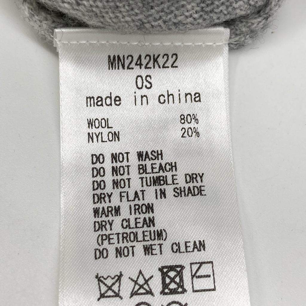 Munich Gray Super Fine Merino Wool Jersey Knit Shirt tops OS grayUsed