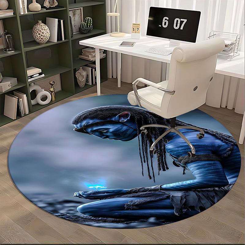 Avatar-Inspired Chair Mat - Round Carpet for Home Decor, Office Use, Living Room, Bedroom, Gift Idea0204b