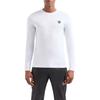 Emporio Armani EA7 Letter Logo Slim Fit Long Sleeve T-Shirt Men Tops White 8NPT17-PJRGZ-1100