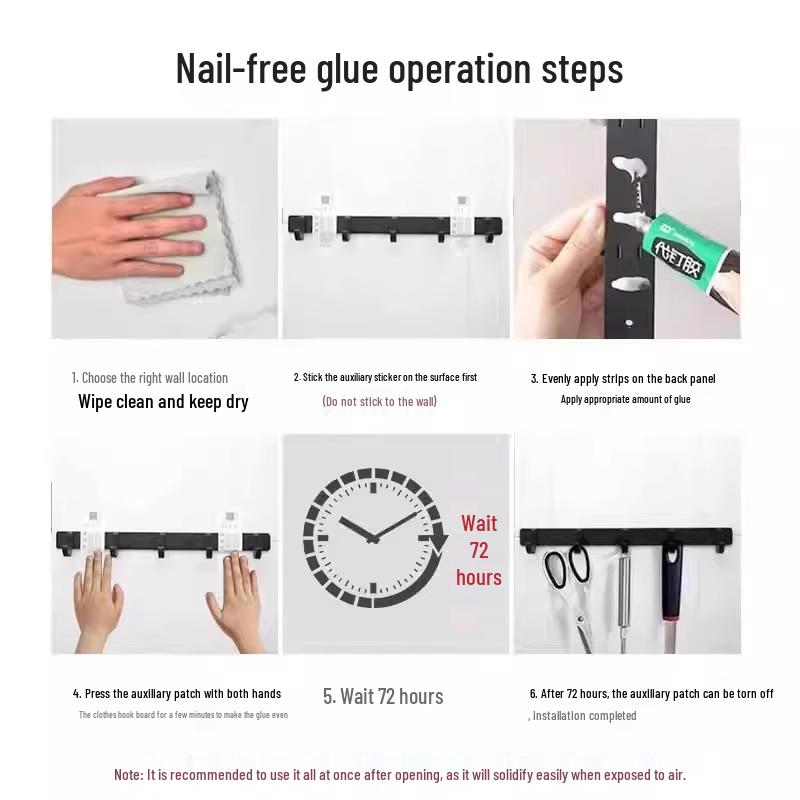 Intro Offer: Quick-Dry, High Viscosity Adhesive - 5 Sticks, Nail-Free, Double-Sided Wall Tape