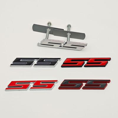 3D Metal Car Rear Trunk Logo Badge Sticker Front Grille Emblem For SS Sport Camaro Cavalier Onix Cruze Aveo Silverado