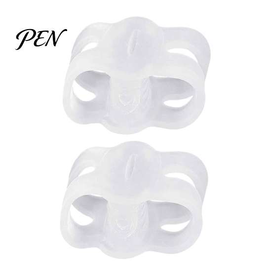 Washable Reusable Toe Separators 1 Pair Silicone for Men Women, Breathable Double Hole Spacers Overlapping Toes And Hallux Valgus Correction,