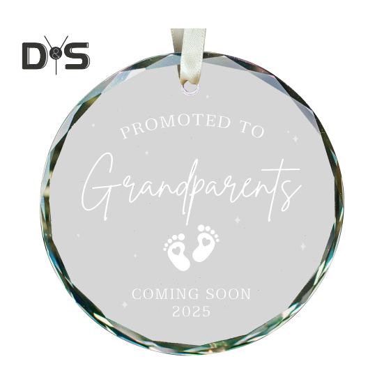 

Прозрачное стеклянное подвесное украшение 2025 Новый дом Новые начинания Помолвленные бабушки и дедушки Настенное украшение Подвеска Подарок на новоселье D