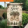 2D Flat, 2D Flat Printing Garden Flag 1pc, Winter Gloves And Pinecones Durable Single-Sided Print Yard Flag, Garden & Home Holiday Decoration, 29.97x4