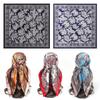 Thin Fabric Paisley Print Handkerchief 90*90CM Bandana Head Scarf Silk Satin Hijab Scarf  Neckwear