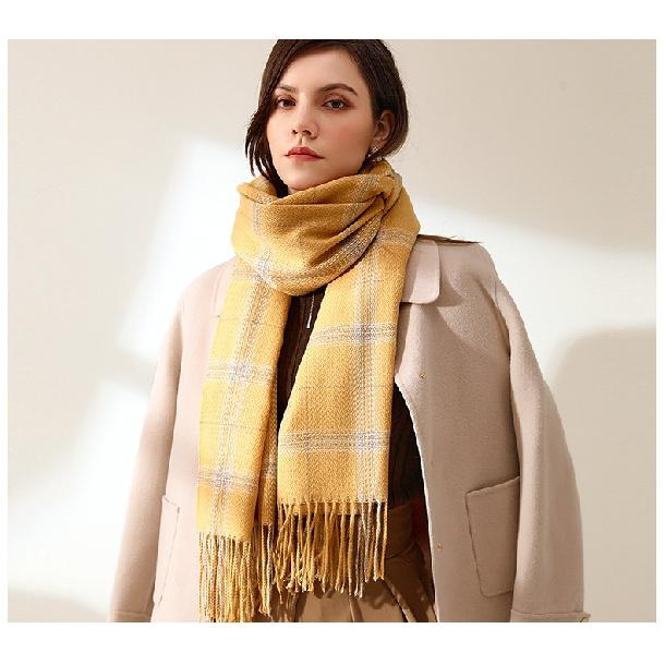 Karierte Schals für Damen, Herbst-Winter-Schals, Pashmina-Tücher und Tücher