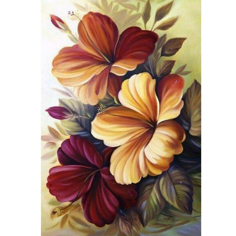 DIY 5D Diamond Painting Full Round Drill Mosaic Vase Flowers Diamont Embroidery Cross Stitch Home Decor Manual Art Gift