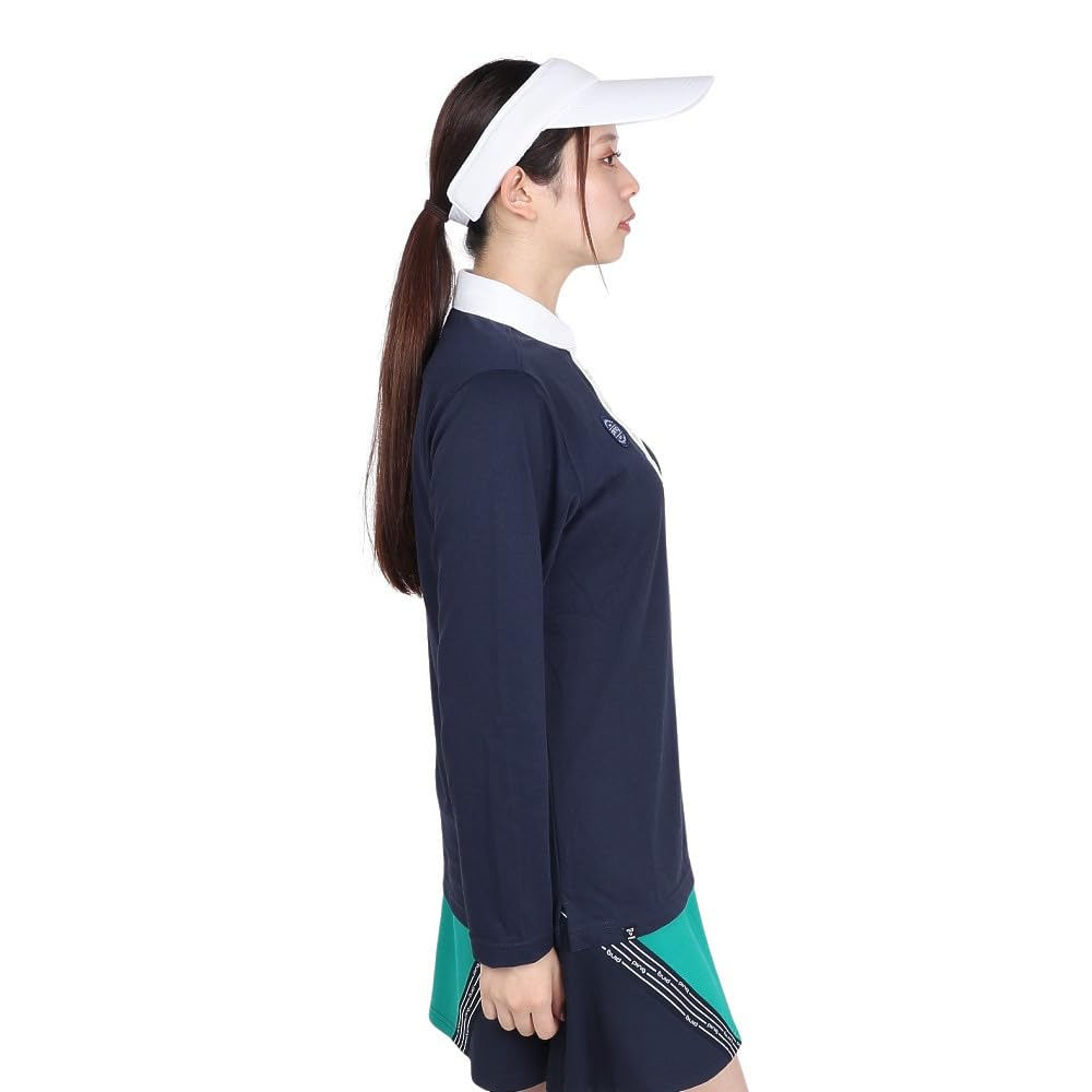 Ping Apparel Women's Long Sleeve Polo Shirt (Moisture-Wicking, Quick-Drying, UV Protection) / Golf / 622-4261900 120_Navy L