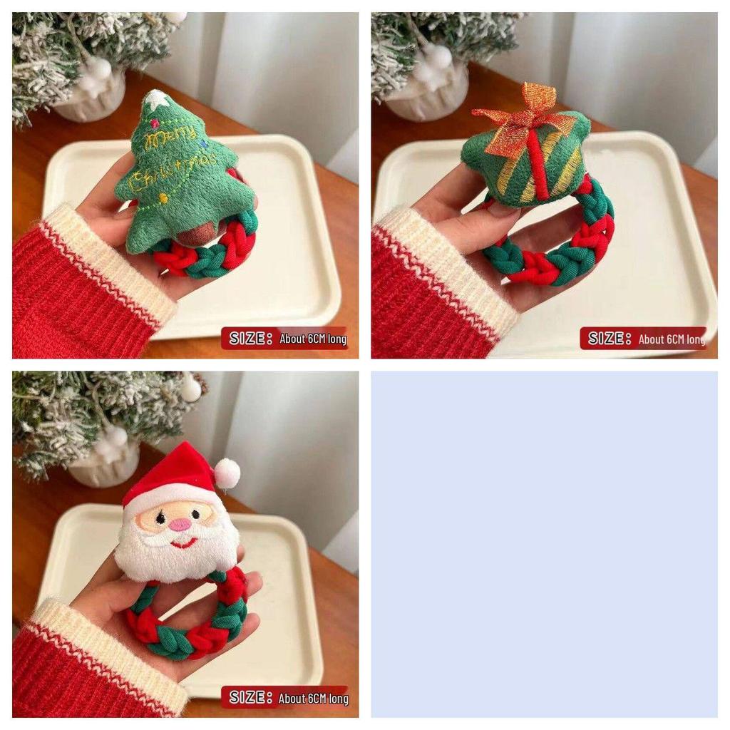 Santa Claus Christmas Scrunchies - Cute Cartoon Hair Ties & Accessories for Girls and Women