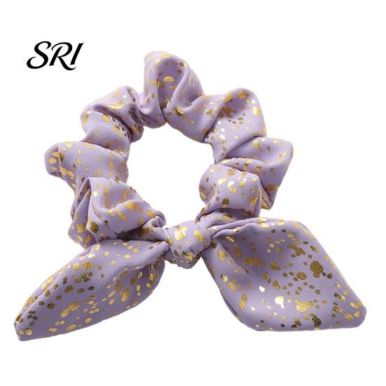 Goma para coleta Goma para el pelo Estampado floral Decoración de orejas de conejo Cuerda Accesorio apto para personas con discapacidad Alta elasticidad Moño Peinados semirecogidos