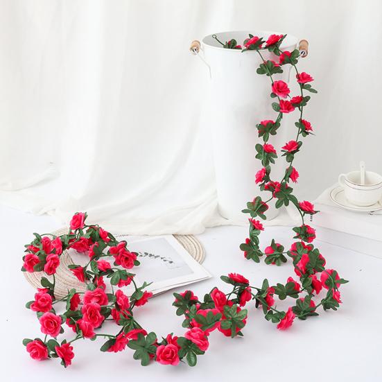 2 Pcs Rose Garlands Artificial Rose Vines Faux Flower Garlands