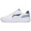 Li Ning Sycee Slip Resistant Cushioning Abrasion Resistant Height Increasing Low top Skateboard Shoes Men's White Blue AGCT339-4