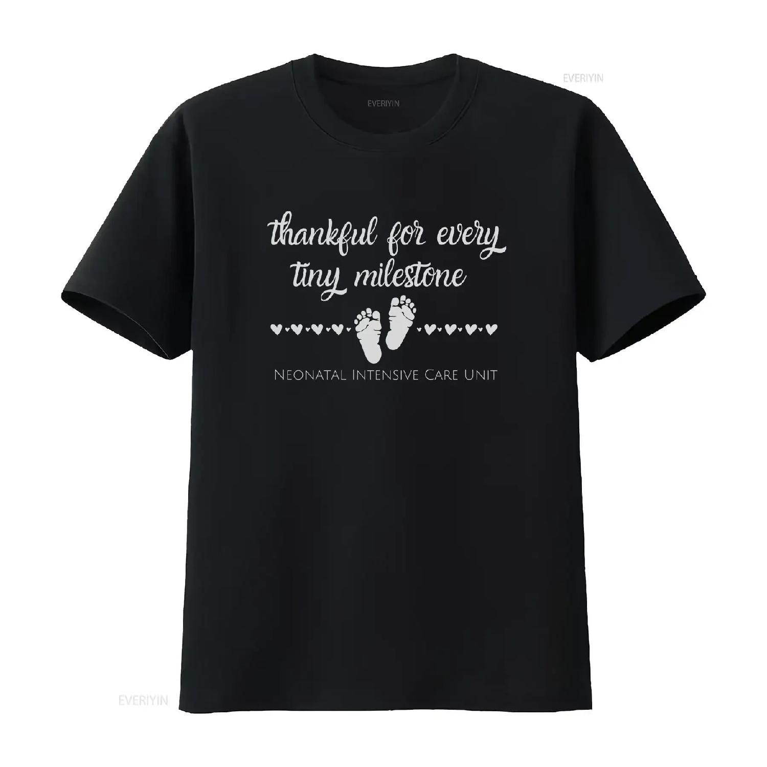 NICU Neonatal Intensive Care Unit T Shirt Nurse RN Respiratory Therapist RRT Appreciation Idea Thankful milestones vintage S чёрный