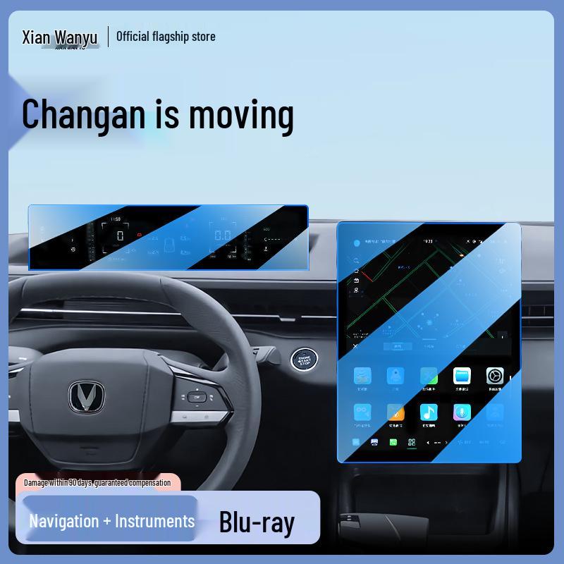 Changan Eado Center Console Tempered Film Screen Protector - 25 Models Compatible