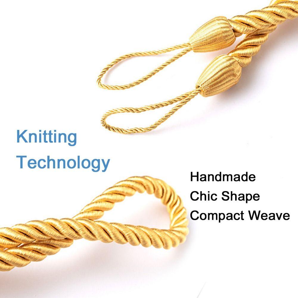 2Pcs Easy to Use Curtain Woven Tiebacks Ins Style Curtains Tied Strap  Binding Curtains