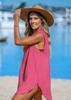 2025 Women's V-Neck Solid Color Beach Sun Protection Dress