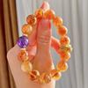 12Mm Autumn And Winter Natural Amethyst Caramel Citrine Design Bracelet Bracelet