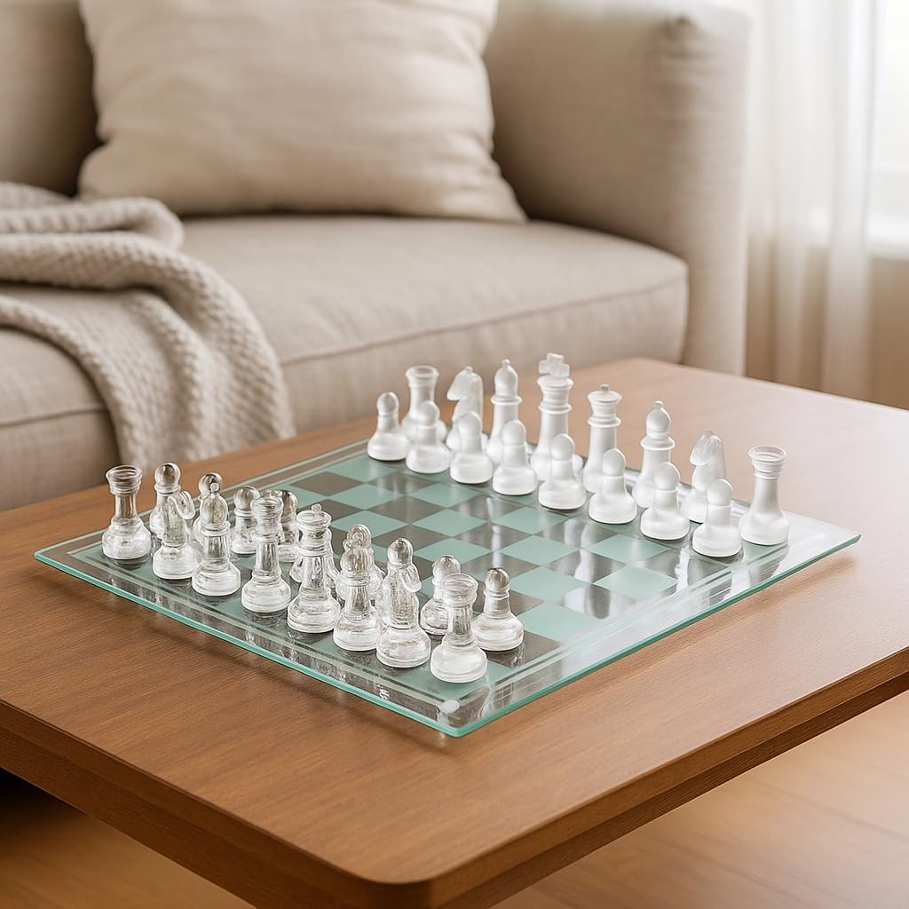 

Glass Chess Board Anti-Broken Elegant Glass Chess Pieces Chess Game Chess Set Chess Game United States