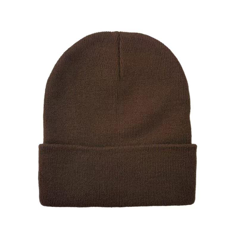 Fluorescent Knit Wool Hat: Versatile, Trendy, Solid Color for Men & Women, Perfect for Autumn & Winter. Warm Pull-On Candy Color Cold-Weather Hat.