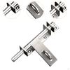 Door Latch Gate Sturdy Easy Installation Left and Right Bolts Lock for Garage Toilet