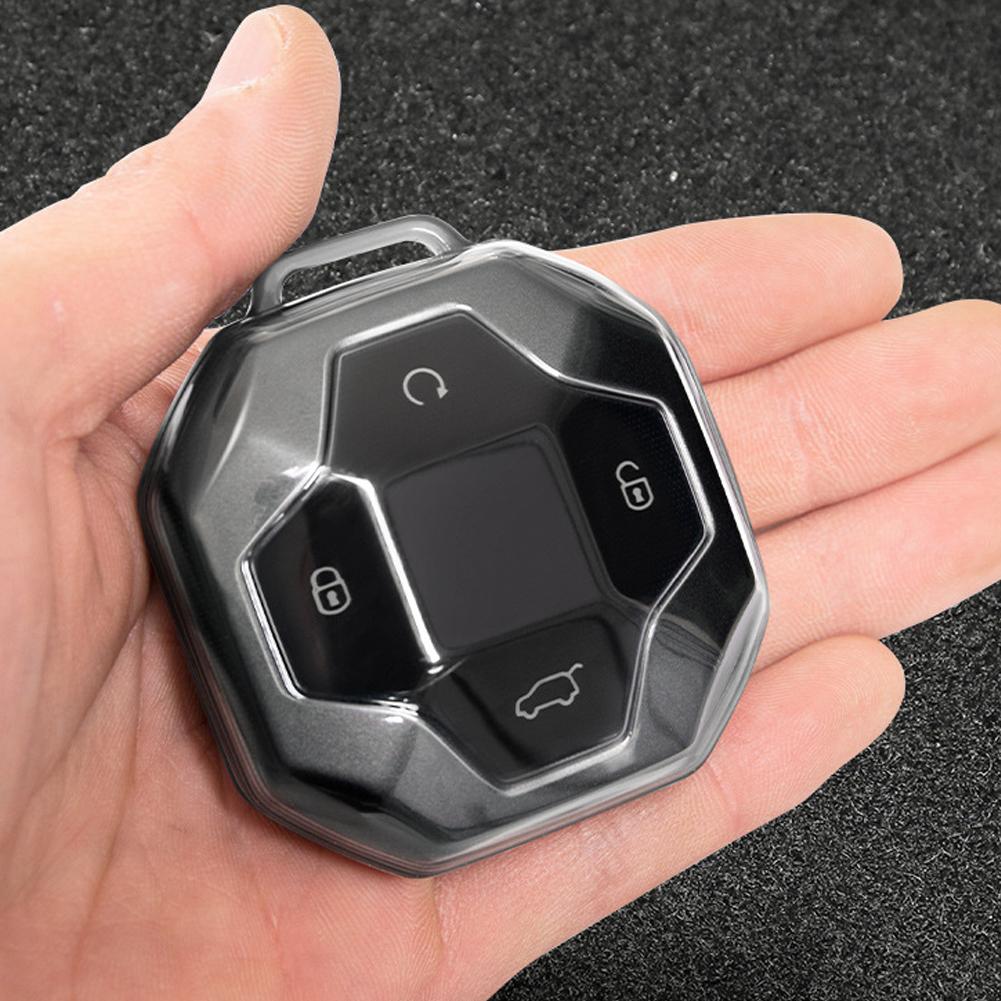 Soft TPU Car 4 Buttons Key Case Remote Control Protect Cover Auto Accessories For Chery Jetour T2 Traveler 2023 2024 Keyless Auto Accessories