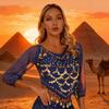 Damen Bauchtanz Kostüm Bauchtanz Münz Top Bauchtanz Crop Top Halloween Auftritt Kostüm Bauchtanz Outfit