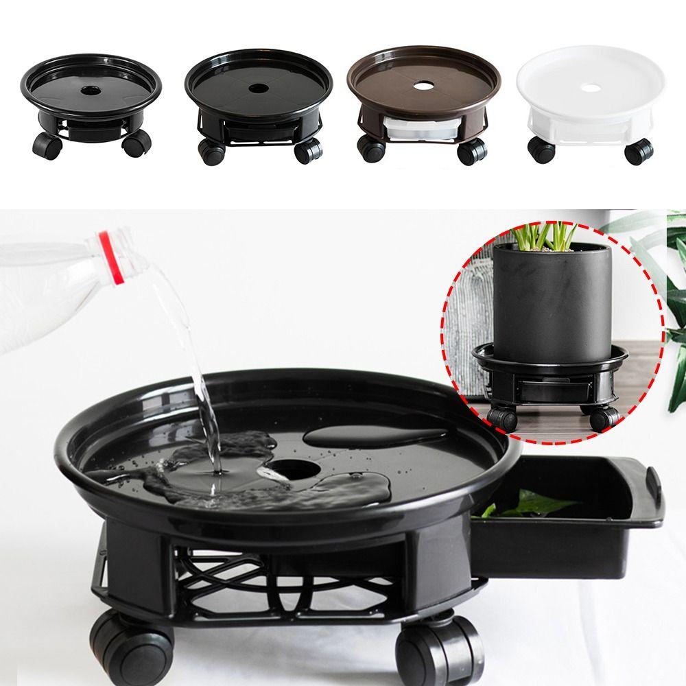 With Water Tray Plant Stand Base Movable Flower Plant Pot Base Flower Planter Stand