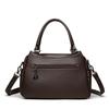 Women's Bag Middle-Aged Mother Bag Pu Shoulder Messenger Bag Handbag