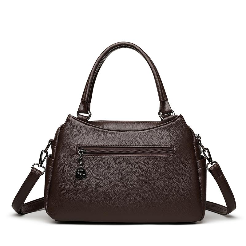 Women's Bag Middle-Aged Mother Bag Pu Shoulder Messenger Bag Handbag