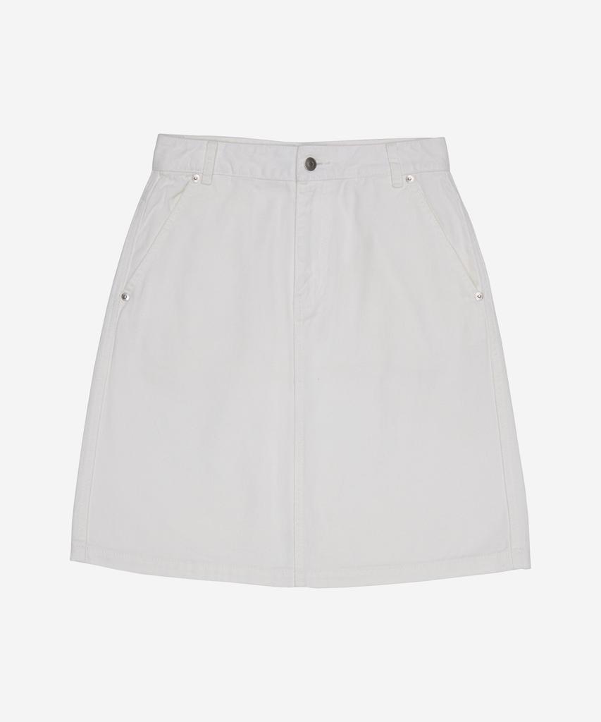 Pildeoseu Stone-Washed Medium Skirt White