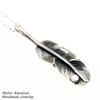[STERLING SILVER 925] Feather Silver Necklace Pendant Chain AMTHANE-007
