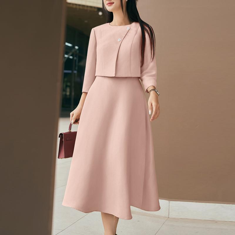 ZANZEA Tenues deux pièces pour femmes : chemisier à manches longues et jupes