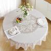 Tischdecke Schlicht Modern Wasserdicht und Staubdicht Rund Restaurant Hitzebeständige Tischdecke High-End Leichter Luxus Haushalt