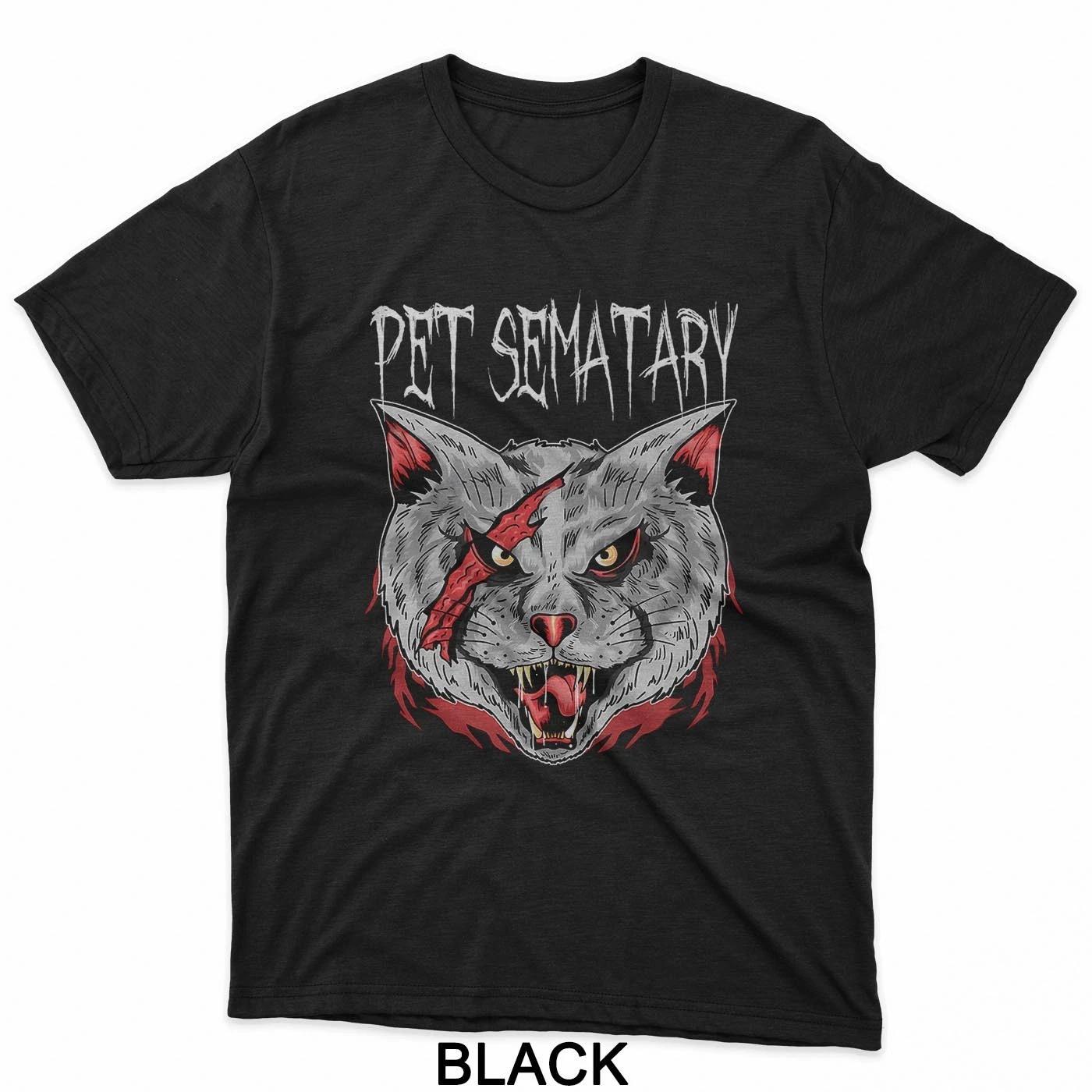 Horror Movies Pet Design Sematary Cat T-Shirt S