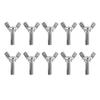 10 Pcs Wingbolt Screw M5 Thread 20mm Bolt Length 304 Stainless Steel Wing Screws Machine Fastener Repair Tool Accessory