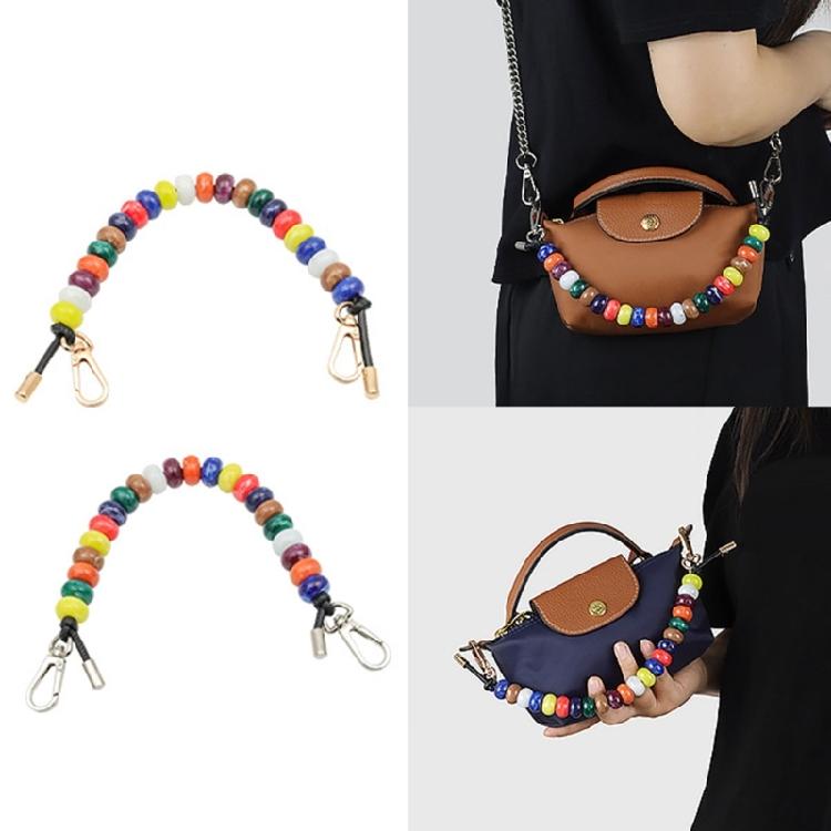 Creative Resin Handbag Chain Colorful Accessory for Unique Bag Decoration Beaded Handbag Accessory